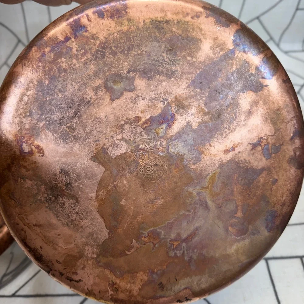Revere Ware Copper‎ Bottom Cookware 6 Qt Pot 10 in Skillet Silver Vintage Set